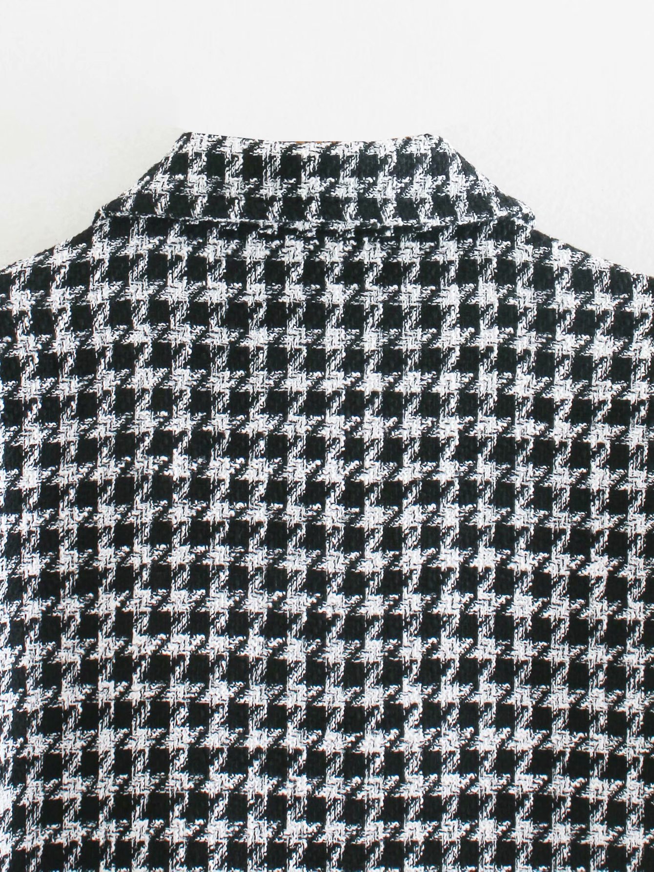2021 High quality Women Coat Houndstooth Casual Woolen Shirt Woman Winter Fashion Drop Shoulder Tweed Plaid Jacket