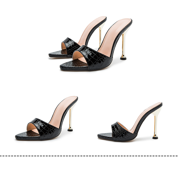 2021 High quality Women slippers Snake Strappy high heels Slippers Sandals flops Party shoes Woman