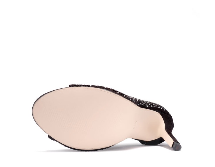 2021 High quality New Women Crystal Ankle Transparent Cover Heel Pumps Ladies Party Shoes