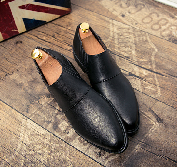 2021 High quality Men PU Leather Shoes Fashion Loafers Comfortable Pointed Toe Business Shoes Men Formal Shoes