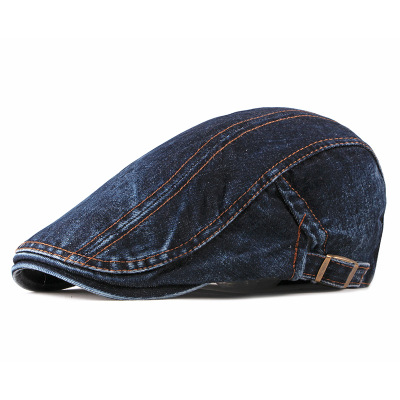 2021 High quality Casual Spring Summer Berets Hat Men Women Denim Newsboy Caps Visors Cotton Cabbie Herringbone Cap