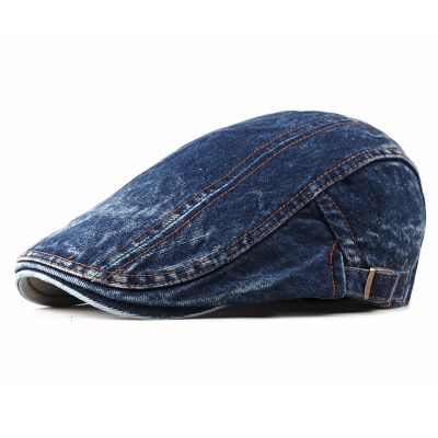 2021 High quality Casual Spring Summer Berets Hat Men Women Denim Newsboy Caps Visors Cotton Cabbie Herringbone Cap