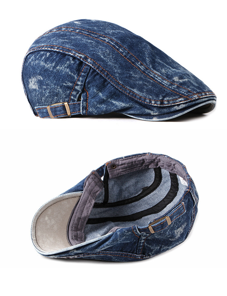 2021 High quality Casual Spring Summer Berets Hat Men Women Denim Newsboy Caps Visors Cotton Cabbie Herringbone Cap
