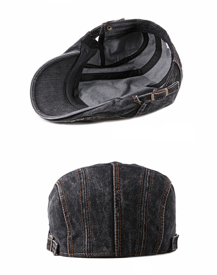 2021 High quality Casual Spring Summer Berets Hat Men Women Denim Newsboy Caps Visors Cotton Cabbie Herringbone Cap