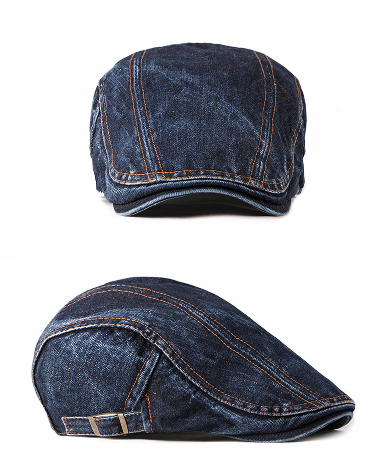 2021 High quality Casual Spring Summer Berets Hat Men Women Denim Newsboy Caps Visors Cotton Cabbie Herringbone Cap