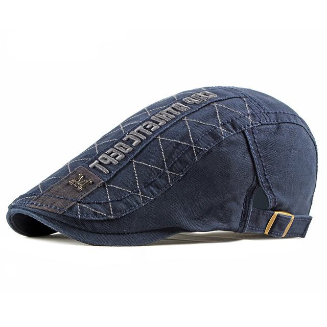 2021 High quality Casual Men's Hats Retro Berets Hat For Women Cotton Visors Embroidery Herringbone Flat Caps