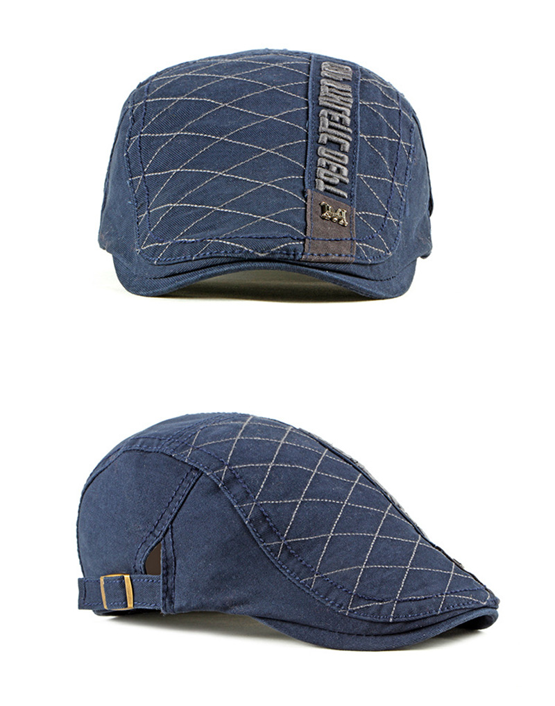 2021 High quality Casual Men's Hats Retro Berets Hat For Women Cotton Visors Embroidery Herringbone Flat Caps