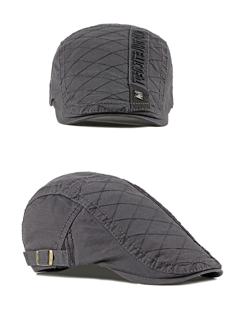 2021 High quality Casual Men's Hats Retro Berets Hat For Women Cotton Visors Embroidery Herringbone Flat Caps