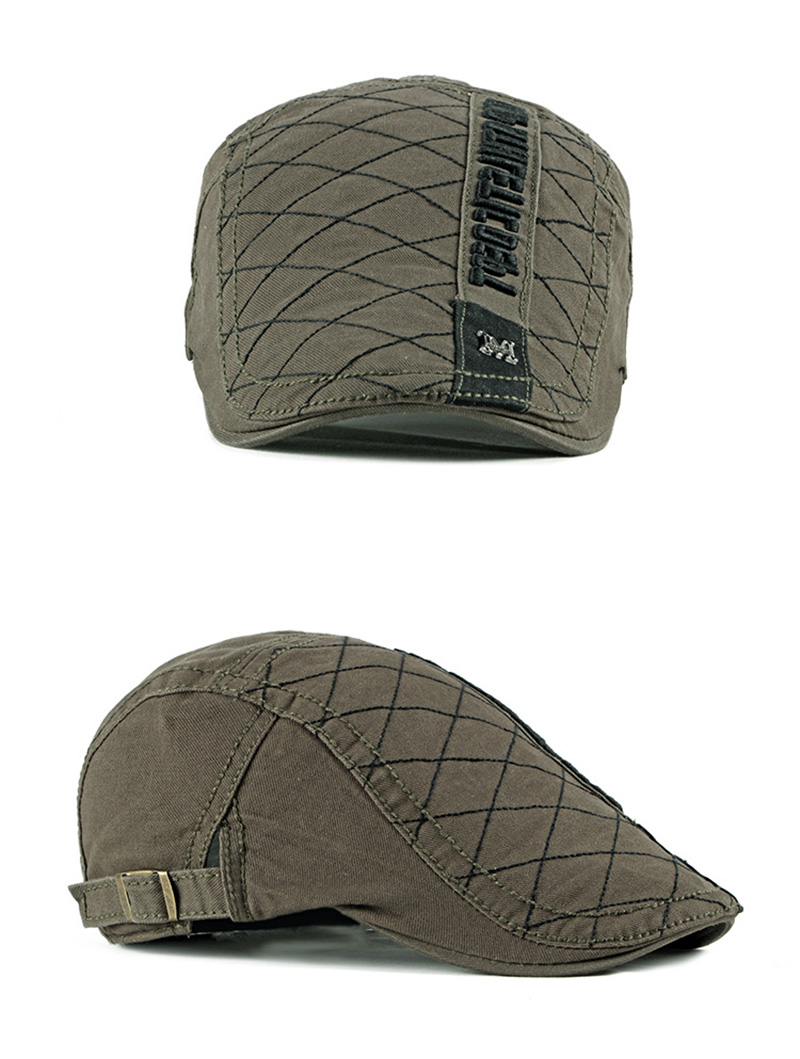 2021 High quality Casual Men's Hats Retro Berets Hat For Women Cotton Visors Embroidery Herringbone Flat Caps