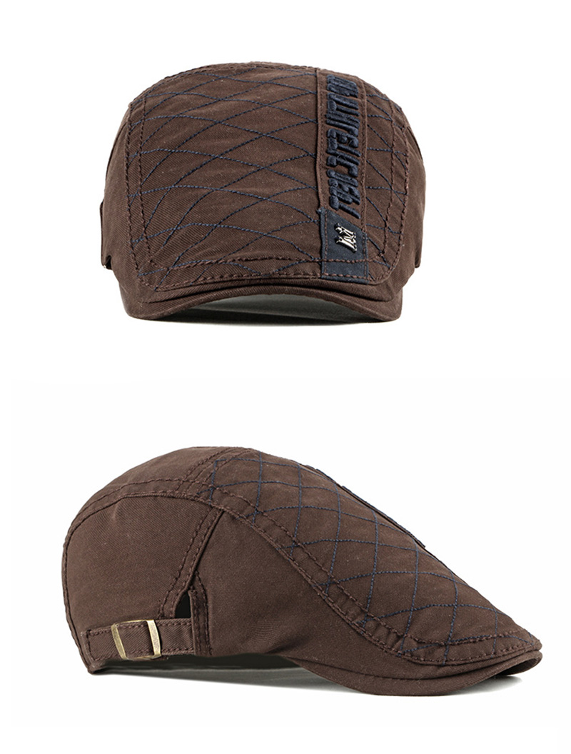 2021 High quality Casual Men's Hats Retro Berets Hat For Women Cotton Visors Embroidery Herringbone Flat Caps
