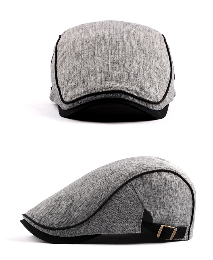 2021 High quality Spring Summer Berets Hat Men Caps Sun Visors Men's Beret Caps Herringbone Flat Caps Adjustable Baret