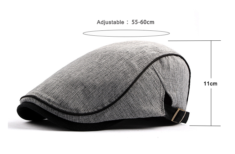 2021 High quality Spring Summer Berets Hat Men Caps Sun Visors Men's Beret Caps Herringbone Flat Caps Adjustable Baret