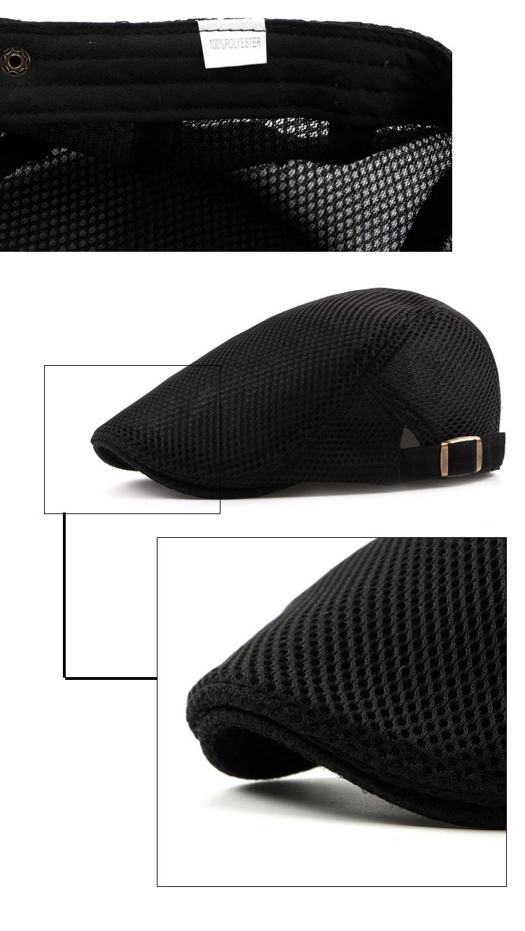 2021 High quality Summer Berets Hat Men Women Hollowing out Breathable Newsboy Cap Sun Visors Beret Caps Solid