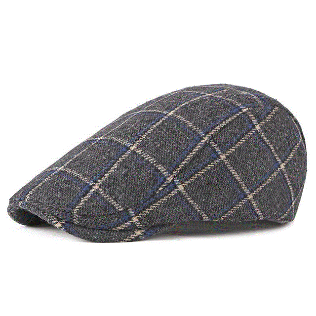 2021 High quality Autumn Berets Hat Men Newsboy Caps Women Retro Artist Painter Visors Men's Beret Cap Plaid Flat Caps