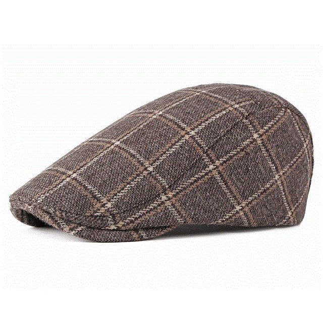 2021 High quality Autumn Berets Hat Men Newsboy Caps Women Retro Artist Painter Visors Men's Beret Cap Plaid Flat Caps