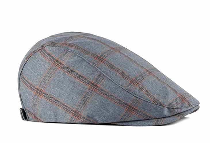 2021 High quality Vintage Summer Beret Hat Men Cotton Visor Cap Women Casual Cap Thin Duckbill Hat Plaid Men's Berets