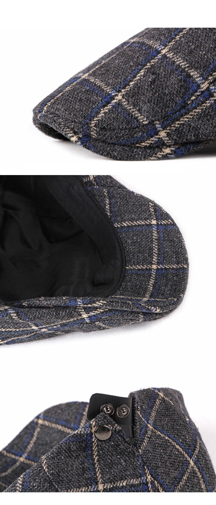 2021 High quality Autumn Berets Hat Men Newsboy Caps Women Retro Artist Painter Visors Men's Beret Cap Plaid Flat Caps