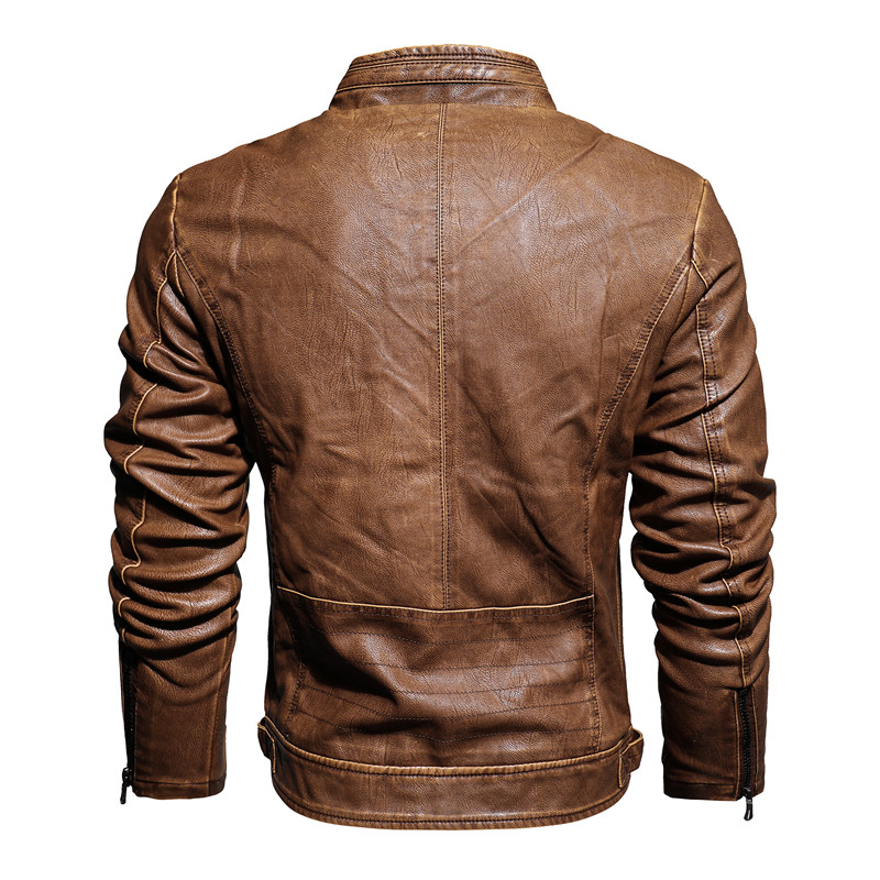2021 High quality Coat Men Plus Size Jackets Men's PU Leather Coat Slim Fit Faux Leather Motorcycle Mens Jackets