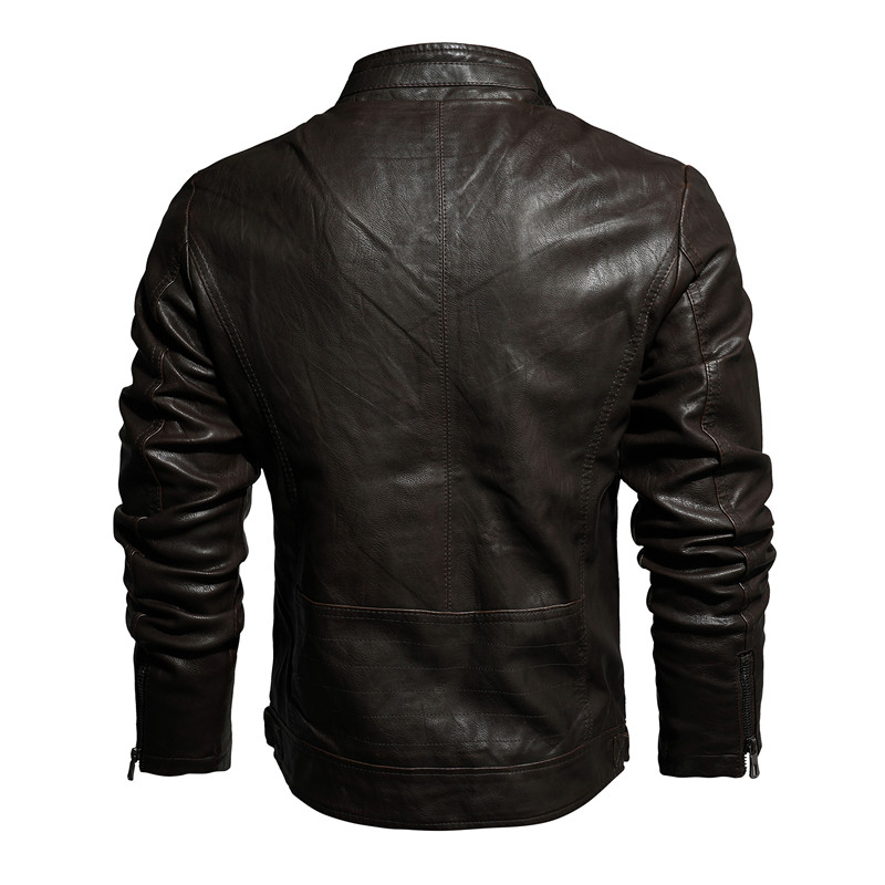 2021 High quality Coat Men Plus Size Jackets Men's PU Leather Coat Slim Fit Faux Leather Motorcycle Mens Jackets