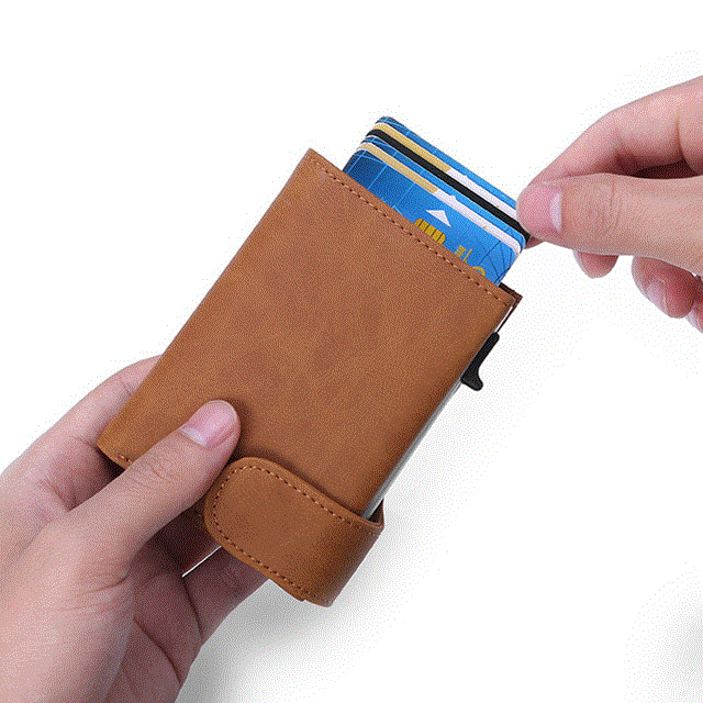 2021 High quality Men Wallets Card Holder Slim Thin Smart Magic Wallet Small Short Coin Purse Male Brown Vallet