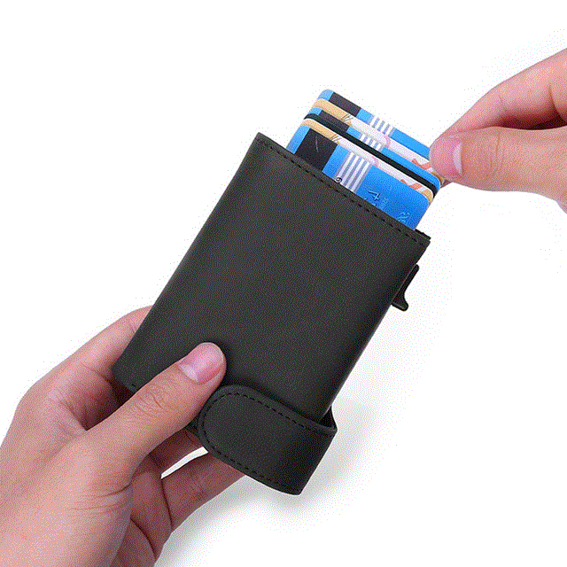 2021 High quality Men Wallets Card Holder Slim Thin Smart Magic Wallet Small Short Coin Purse Male Brown Vallet