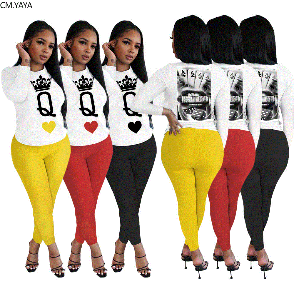 2021 High quality Women's Set Long Sleeve Tee Tops Sweatpants Jogger Suit Tracksuit Matching Set Outfit 2pcs Pants Set