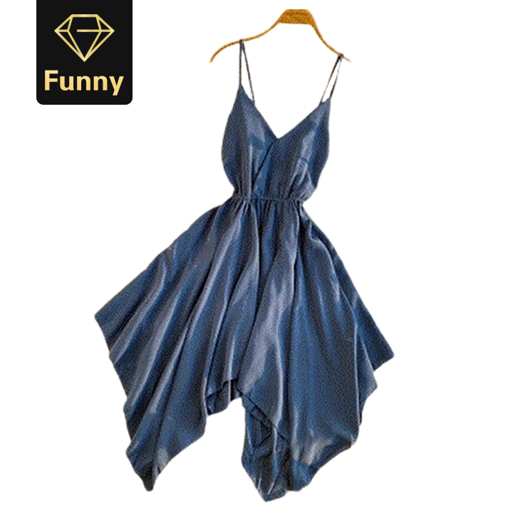 2021 High quality small sexy backless  with shoulder-straps seaside resort lace waist dress