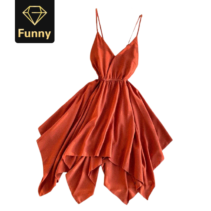 2021 High quality small sexy backless  with shoulder-straps seaside resort lace waist dress