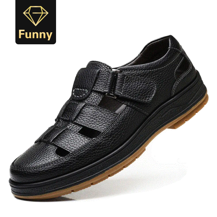 2021 High quality Classic Men Sandals Hollow Out Business Casual Shoes Comfortable Outdoor Summer Shoes For Father