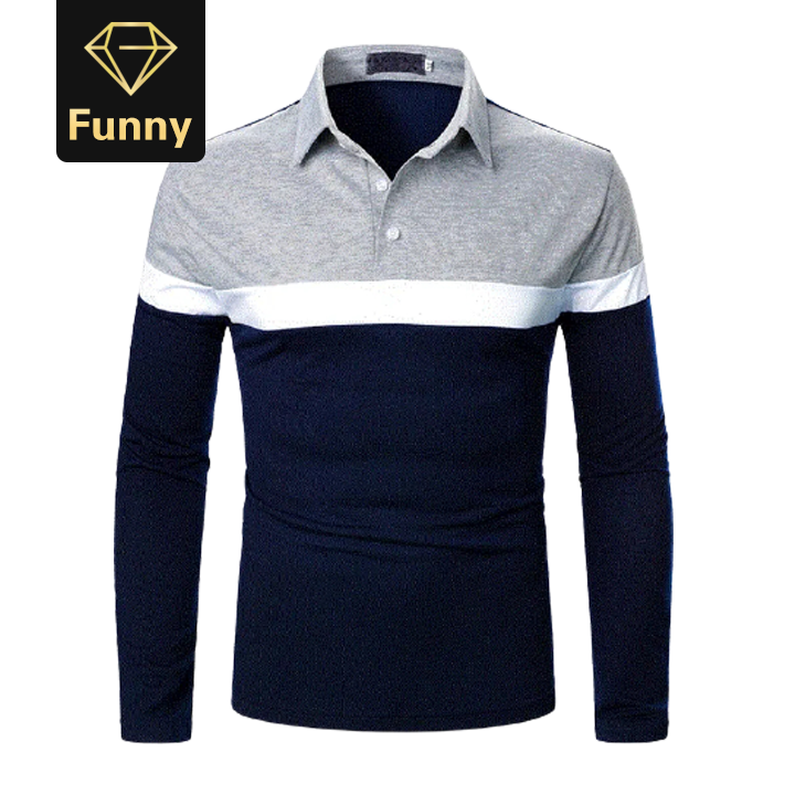 2021 High quality Men Casual Long Sleeve T-shirt Fashion Stripes With Casual Street MenT-shirts and Polos