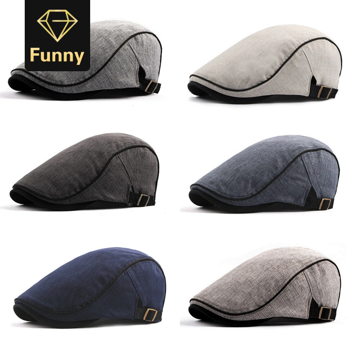 2021 High quality Spring Summer Berets Hat Men Caps Sun Visors Men's Beret Caps Herringbone Flat Caps Adjustable Baret