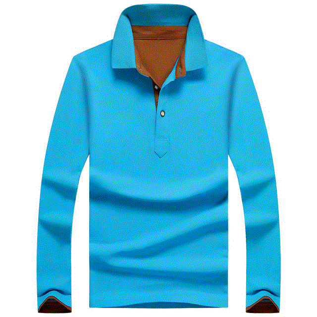 2021 High quality Men Polo Shirt Long Sleeve Button Autumn Slim Fit Clothes Breathable Polo Shirt for Men Casual Tops