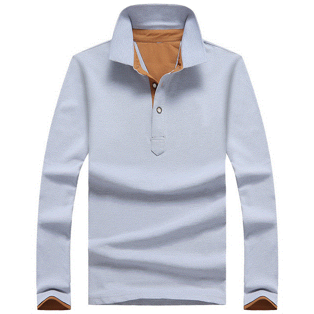 2021 High quality Men Polo Shirt Long Sleeve Button Autumn Slim Fit Clothes Breathable Polo Shirt for Men Casual Tops