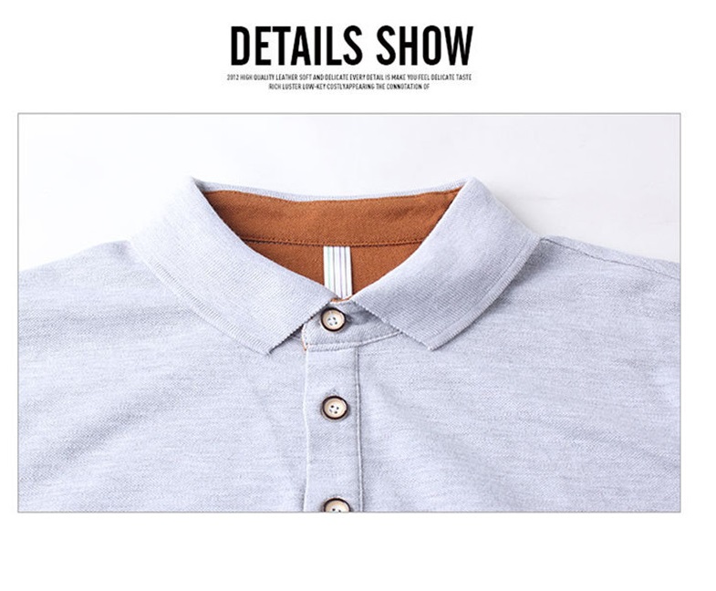 2021 High quality Men Polo Shirt Long Sleeve Button Autumn Slim Fit Clothes Breathable Polo Shirt for Men Casual Tops