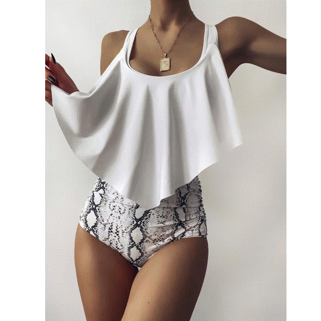 2021 High quality Women's Two Piece Print Sexy Split Swimsuit Bikini Swimsuit Beachwear Fato Banho Mulher Swimsuit