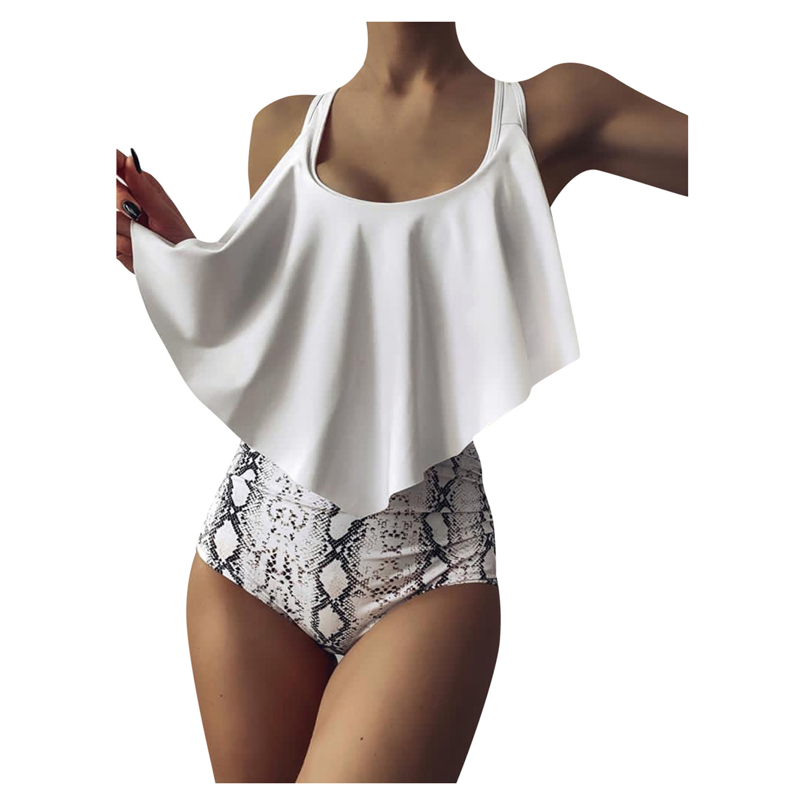 2021 High quality Women's Two Piece Print Sexy Split Swimsuit Bikini Swimsuit Beachwear Fato Banho Mulher Swimsuit