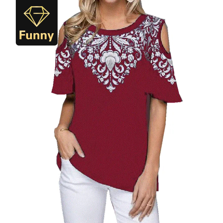2021 High quality Women Summer Loose T Shirt Casual Short Sleeve Tops Print O-Neck Vintage T-Shirt Plus Size S-5XL
