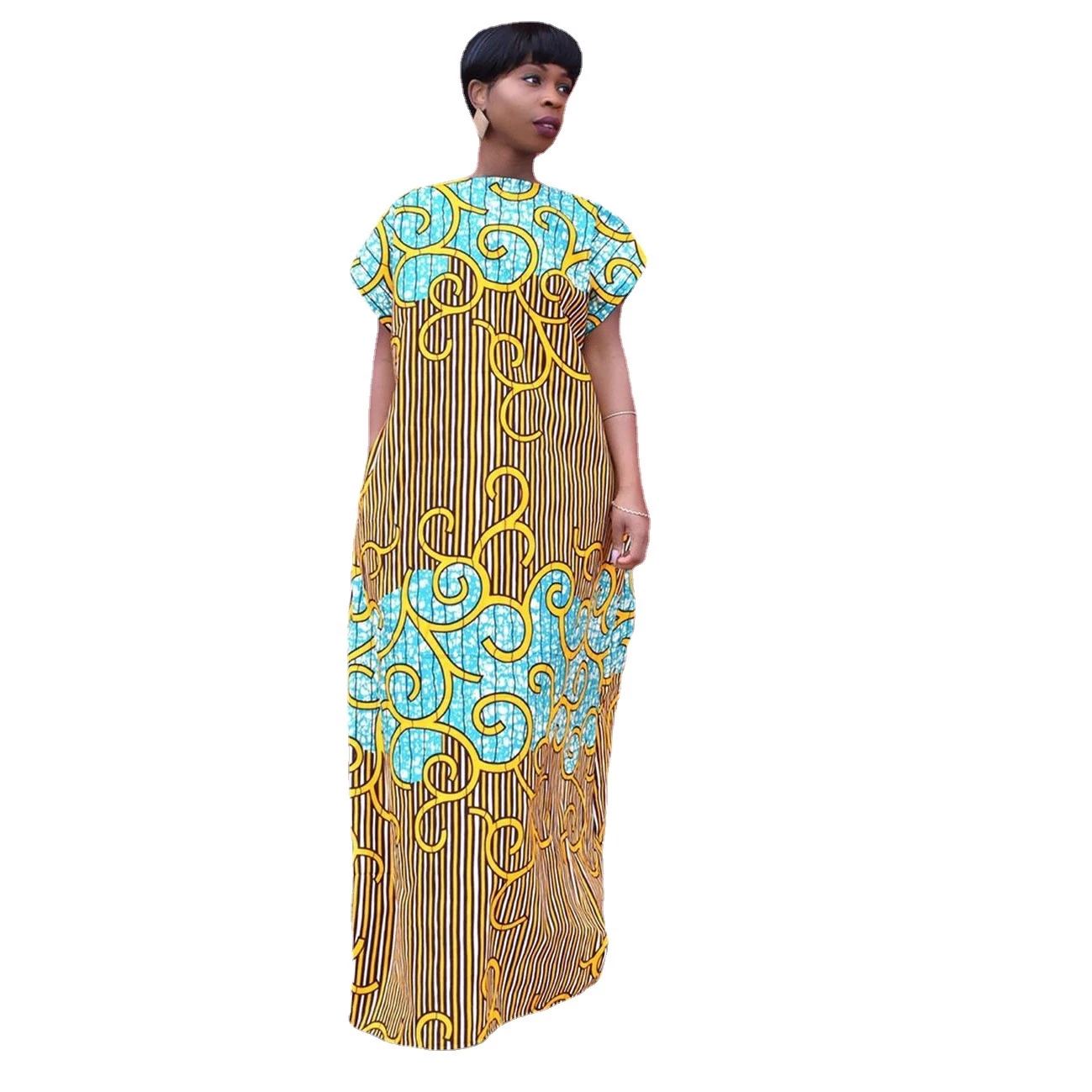 2021 High quality African Long Maxi Dress Women Round Neck Dress Evening Dress Party Dress African Dresses For Women