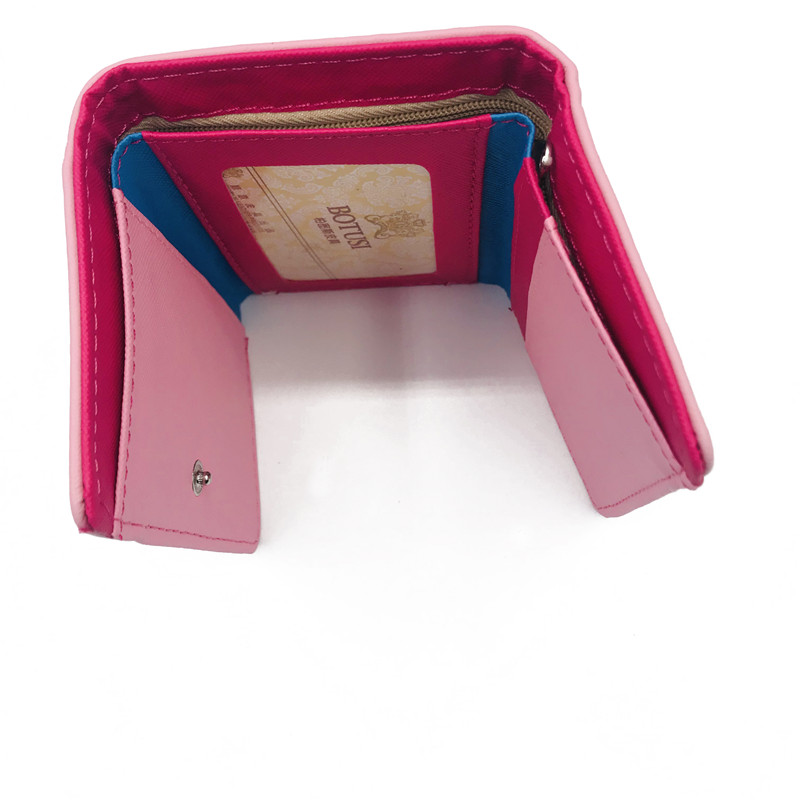 2021 High quality Fashion Zipper Short Women Wallets Cat Pattern Embroidery Small Hasp Purse Card Holder Handbags