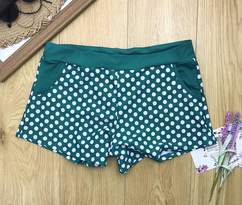 2021 High quality Women Dots Tankini Plus Size Swimwear Push up Two piece Swimsuit with Shorts High waist Bathing Suit