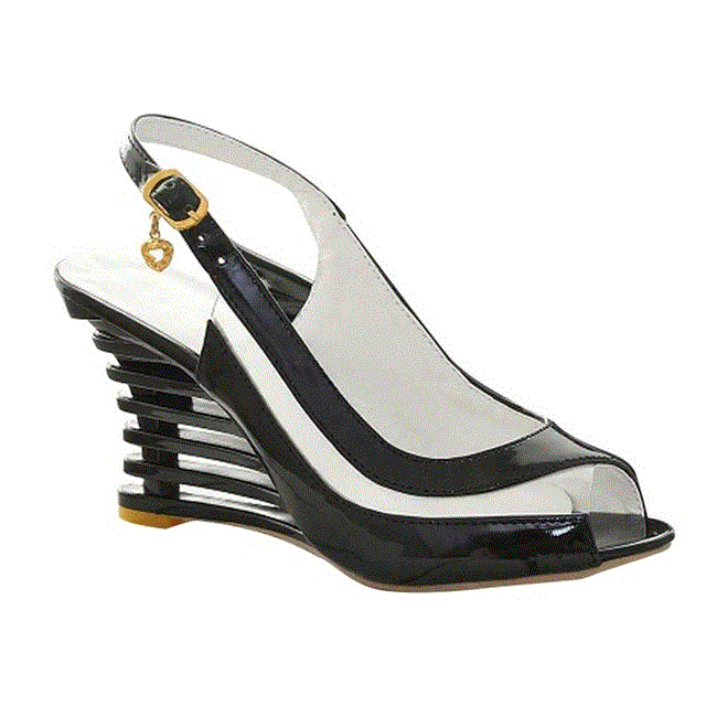 2021 High quality Fashion Buckle Peep Toe Women Sandals Wedges Comfort Wear-resistant Women Office Wedding Sandals