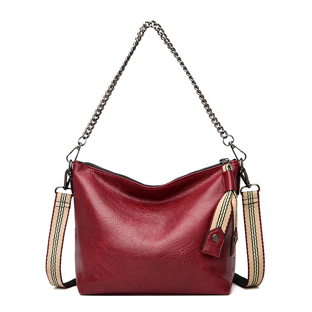 2021 High quality PU Leather Shoulder Bags For Women Chain High Capacity Handbags Travel Hand Bag Female Shoulder Bag
