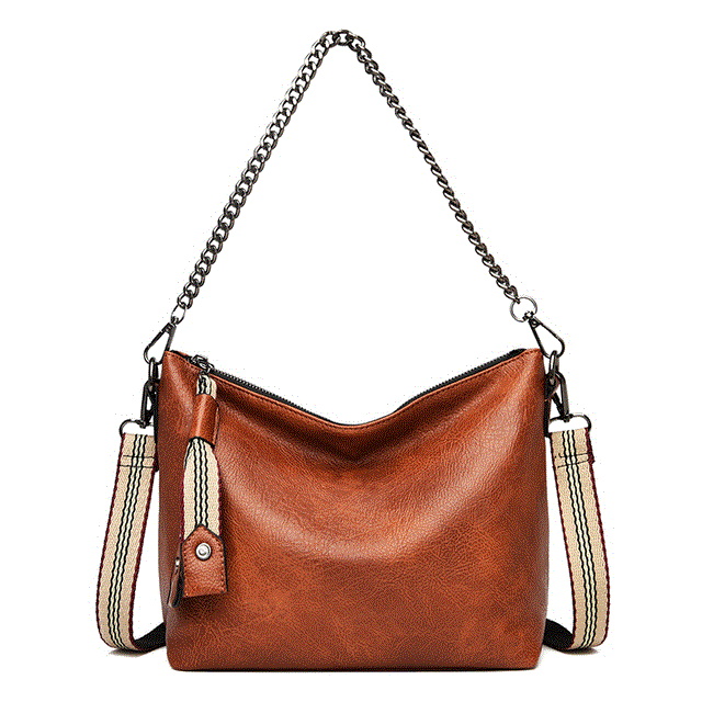 2021 High quality PU Leather Shoulder Bags For Women Chain High Capacity Handbags Travel Hand Bag Female Shoulder Bag