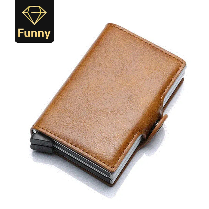 Men id Credit Card Holder Wallet Metal Aluminum Business Bank Card Case CreditCard Cardholder
