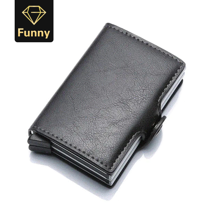 Men id Credit Card Holder Wallet Metal Aluminum Business Bank Card Case CreditCard Cardholder