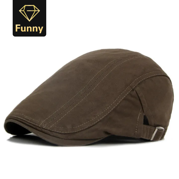 Adjustable Men Spring Summer Sun Newsboy Hats Classic Western Newsboy Caps Cotton Blend Beret Hat