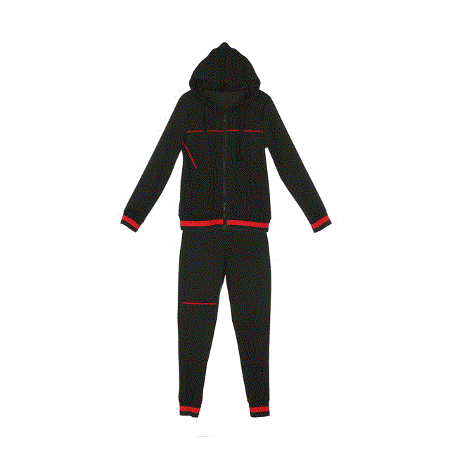 Autumn Women's Sportswear 2pcs Women&#39;s Hooded Long Sleeve Zip Crop Tops Long Pants Trousers Loose Casual Clothes Set