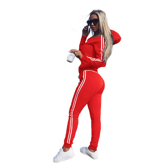 Womens 2 Piece Sets Sportswear Zipper Tracksuit Women Plus Size Tracksuit Two Piece Set Casual Sport Suit  Female