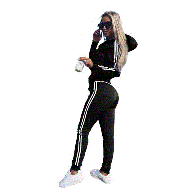 Womens 2 Piece Sets Sportswear Zipper Tracksuit Women Plus Size Tracksuit Two Piece Set Casual Sport Suit  Female