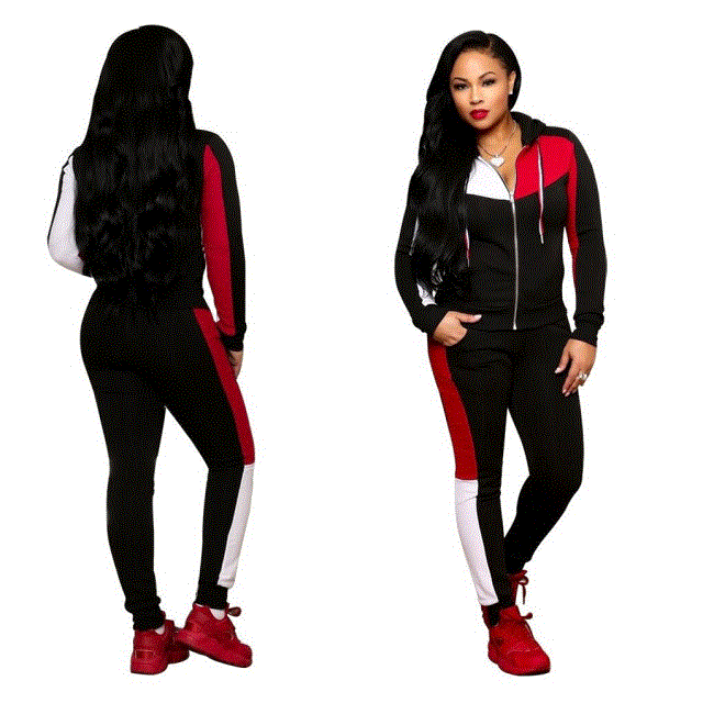 MUDAN Fashion Sport Women Tracksuit 2 Piece Set Winter Zip Up Hoodie Joggers Sweat Suits Women Matching Sets